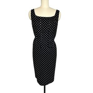 Ricki Freeman for Teri John  Polka Dot Sleeveless Sheath Dress| Size 14